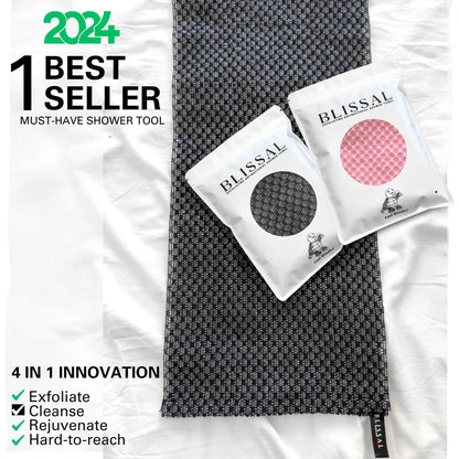 Serviette de douche exfoliante antibactérienne